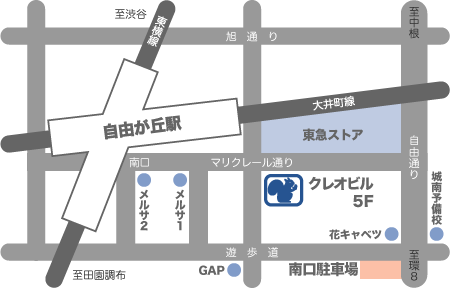 クレオ矯正歯科クリニックの地図